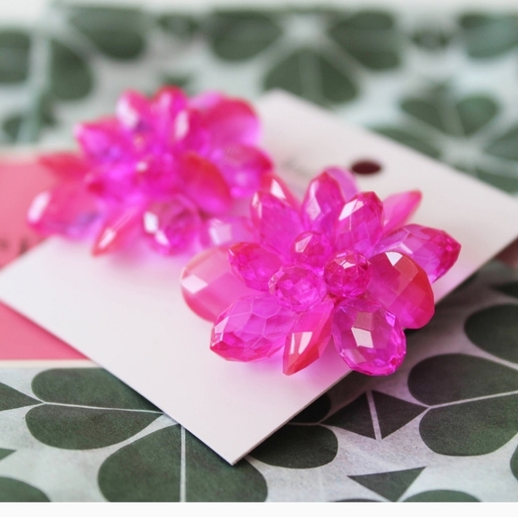 kate spade Jewelry Nwt Kate Spade Full Flourish Pink Earrings